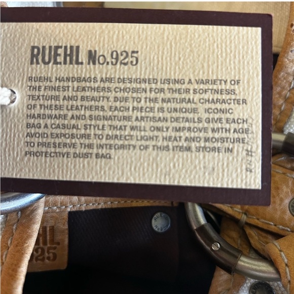RUEHL No.925 GREENWICH NY Cream tote with leather detailing. - NWT - Picture 10 of 13
